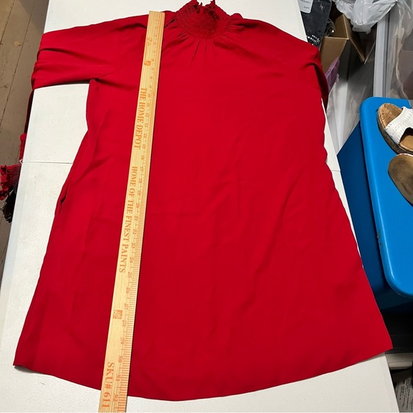 Amanda Uprichard Scarlett Red Noemi Mini Smocked Dress Small I2 - Picture 8 of 9